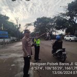 Wujudkan Tertib Berlalulintas, Polsek Baros Giatkan Pelayanan Pagi