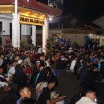 Nobar Laga Final Leg Kedua Championship Series, Ratusan Bobotoh Padati Polres Sukabumi Kota