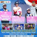 Membanggakan, Bhayangkari Sukabumi Raih Juara 1 Lomba Lari 10K Bhayangkari Master 40+ di Ajang Kemala Run 2024