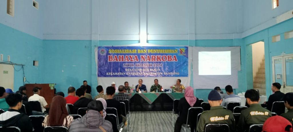 Bhabinkamtibmas Polsek Banjaran Hadiri Sosialisasi Dan Penyuluhan Narkoba Di Desa Sindangpanon