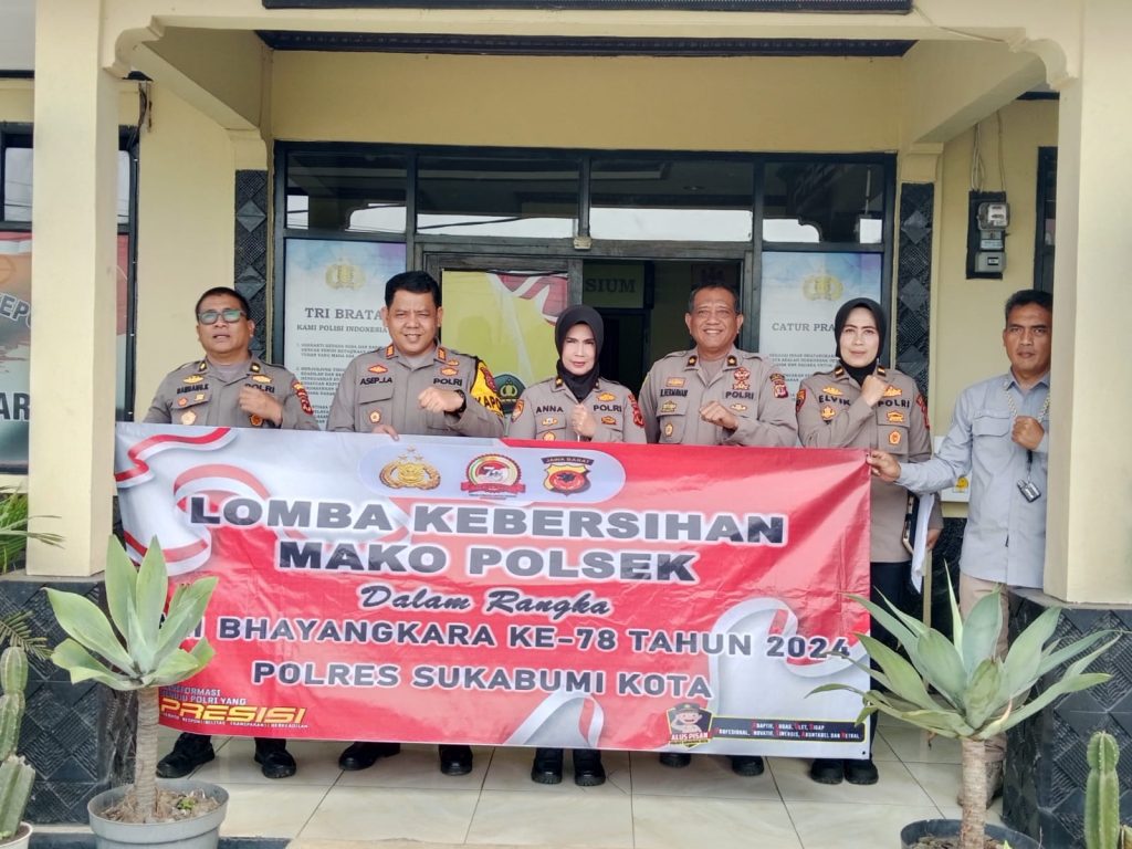 Semarak HUT Bhayangkara Ke-78, Polres Sukabumi Kota Gelar Lomba Kebersihan Polsek Jajaran