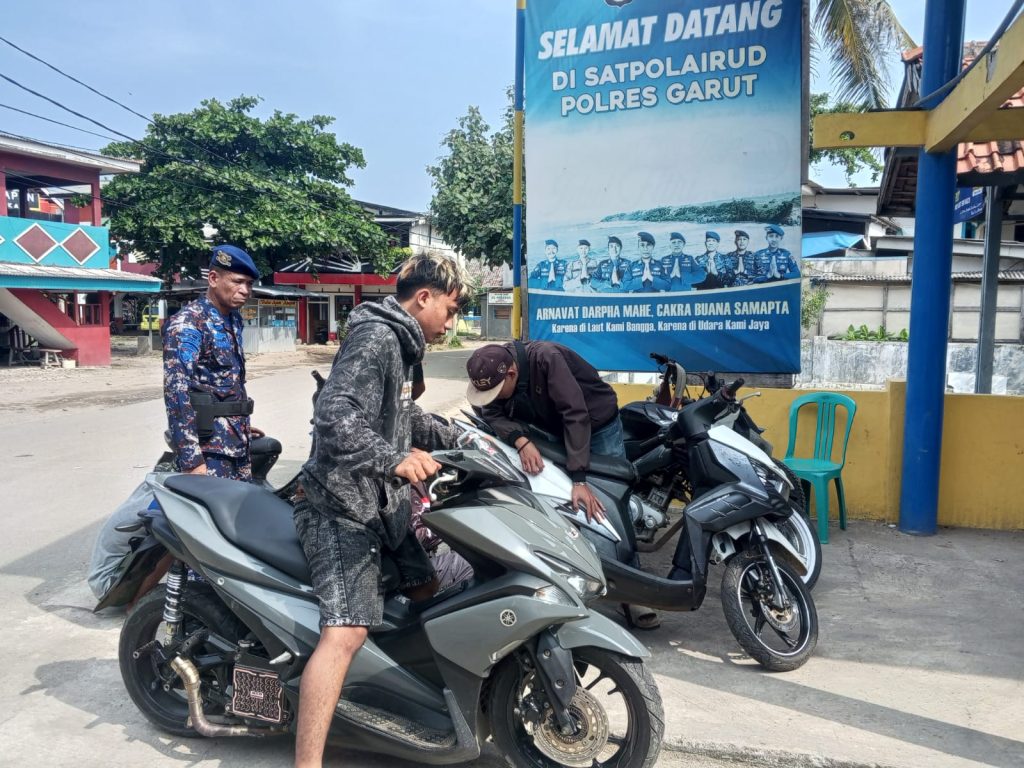 Sat Polairud Polres Garut Berantas Knalpot Tidak Sesuai Dengan Spesifikasi Teknis