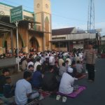 Sholat Idul Adha. Polsek Baros sigap berikan rasa aman,nyaman kepada masyarakat