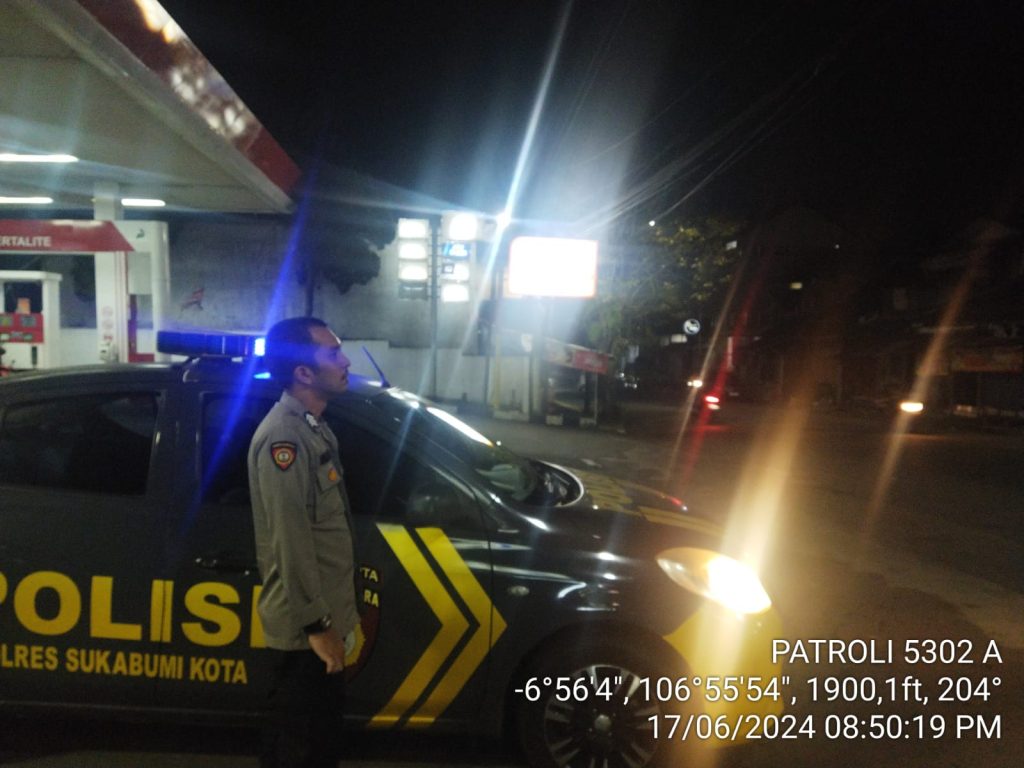 Polsek Citamiang Tingkatkan Patroli Strong Point Antisipasi Gangguan Kamtibmas Di Malam Hari