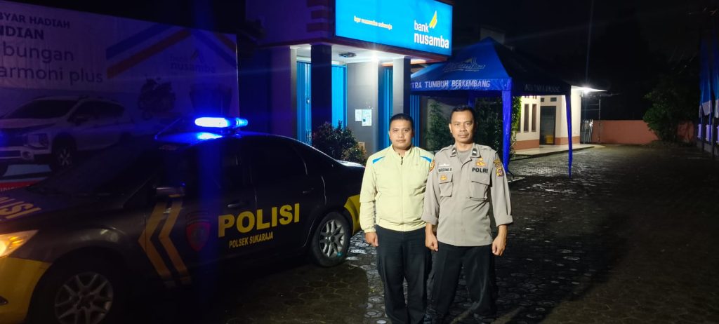 Berikan Rasa Nyaman Kepada Warga, Polsek Sukaraja Gencar Laksanakan Patroli Malam