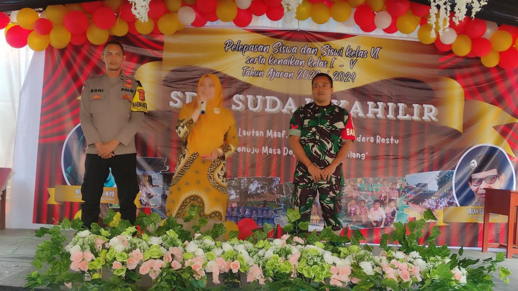 Monitoring giat samenan, Sinegritas TNI-Polri hadiri Pelepasan dan kenaikan kelas SD Sudajayahilir