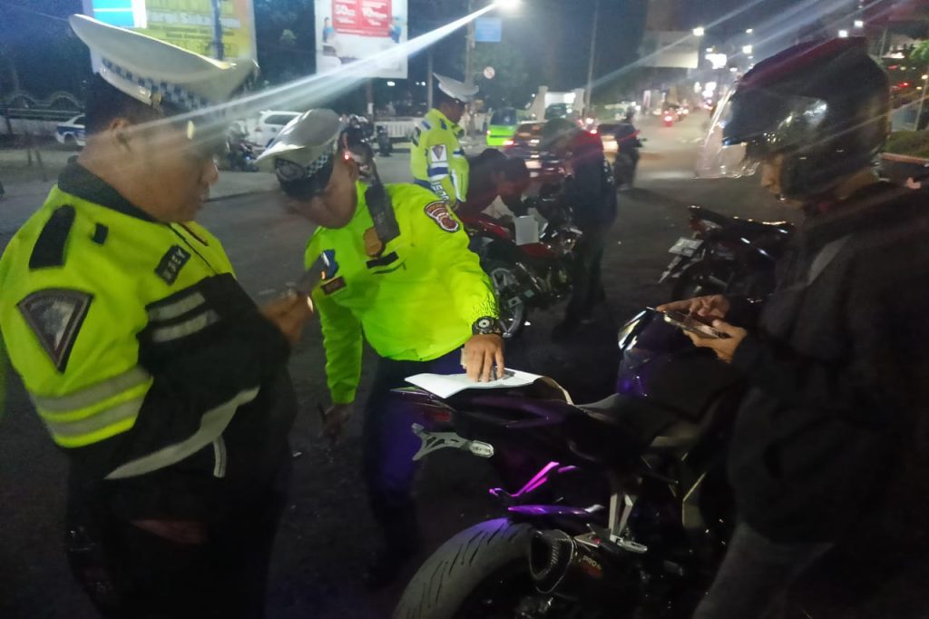 Polres Sukabumi Kota Amankan Belasan Motor Berknalpot Brong