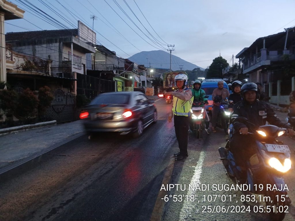 Guna Wujudkan Kamseltibcar Lantas, Polsek Sukaraja Gelar Gatur Lalu Lintas