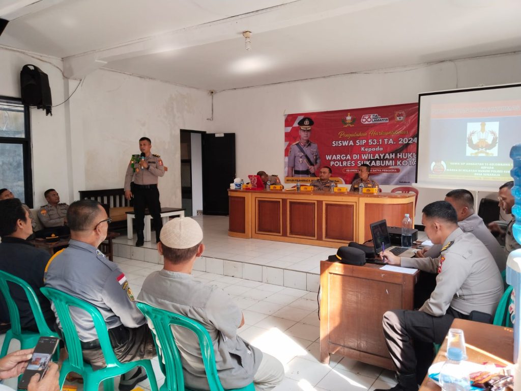 Bhabinkamtibmas Polsek Sukaraja, Dampingi Siswa Setukpa Polri Gelar Ceramah Kamtibmas