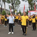 Olahraga Bersama Hari Bhayangkara Ke 78 Polres Garut Mempererat Sinergi Antara TNI Polri Dan Pemerintah Daerah