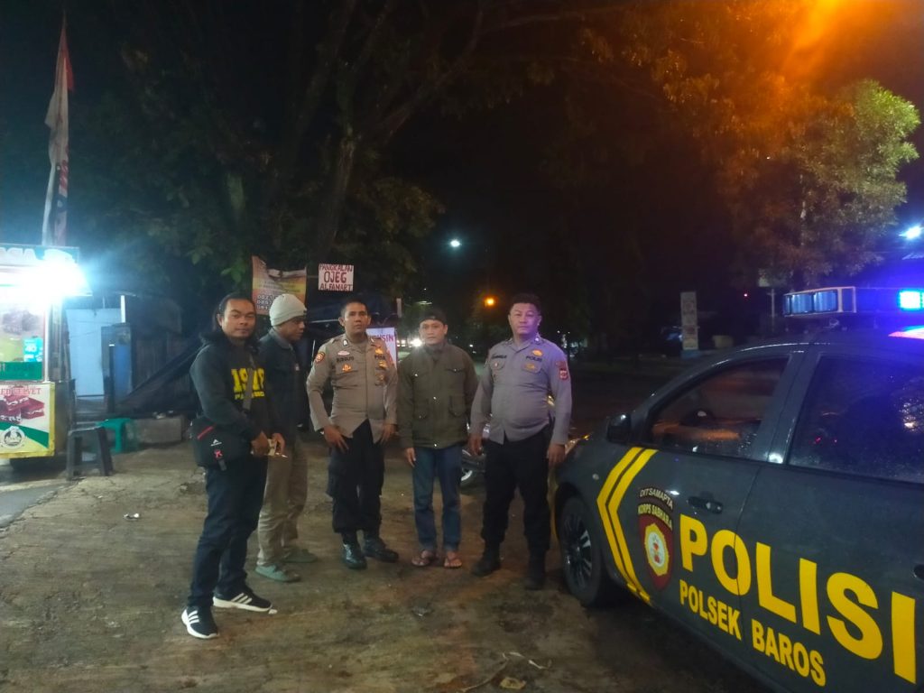 Efektifkan Malam minggu kondusif, Polsek Baros himbau humanis kepada warga nongkrong