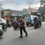 Jamin Kamseltibcar Lantas, Unit Patroli Samapta Polsek Cangkuang, Urai Kepadatan Arus Lalin Pagi