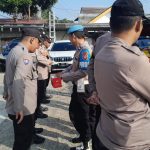 Kapolsek Baros bersama personil laksanakan giat rutin “Gelar Sajadah” selesai apel pagi