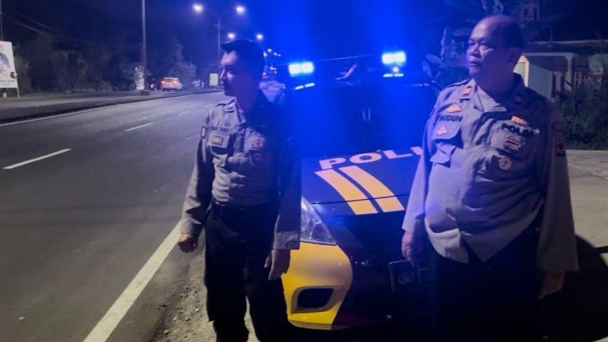 Patroli Malam, Unit Samapta Polsek Cisaat Tekan Kriminalitas dan Gangguan Kamtibmas