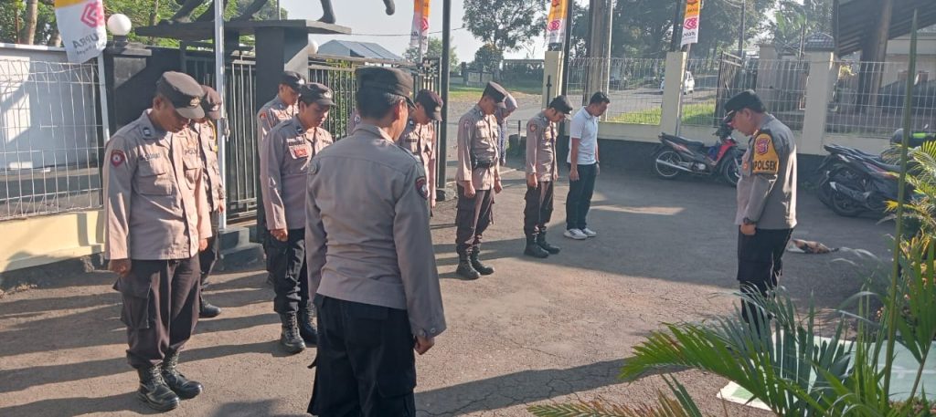 Polsek Citamiang Gelar Apel Pagi Sebagai Bentuk Kedisiplinan.