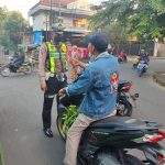 Unit lantas Polsek Warudoyong Polres Sukabumi Kota laksanakan Dikmas Lantas