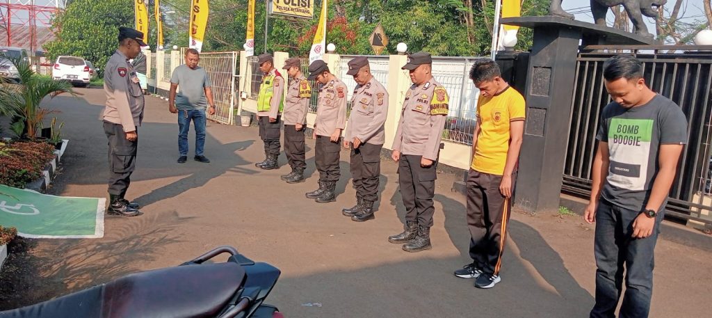 Polsek Citamiang Gelar Apel Pagi Sebagai Bentuk Kedisiplinan.