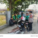 Kunjungi Pangkalan Ojek Online, Anggota Polsek Himbau Pesan Kamtibmas