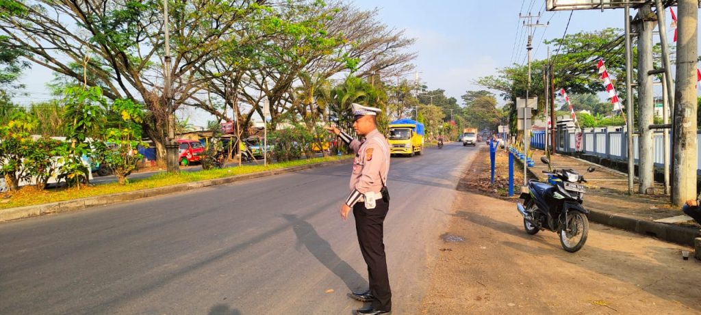 Wujudkan Kamtibcarlantas long weekend, Polsek Baros efektifkan personil laksanakan Gatur pagi