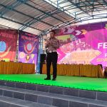 Festival dan kreasi pencak silat SMP N 14 kota sukabumi, Panit I lantas polsek Baros laksanakan himbauan kamtibmas