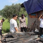 Cek Lokasi Kebakaran Rumah, Kapolres Sukabumi Kota Salurkan Bansos