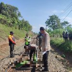 Polsek Cibatu Evakuasi Korban Kecelakaan Kereta Api