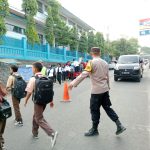 Pastikan Keamanan Anak Sekolah Polsek Cibatu Laksanakan Gatur Pagi