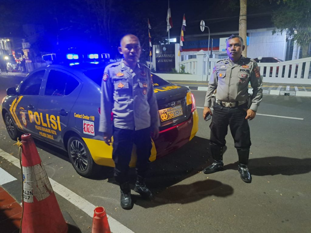 Unit Samapta Polsek Cikole Laksanakan Giat Rutin Patroli Malam