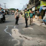 Sat Lantas Polres Sukabumi Kota Cek TKP Laka Lantas