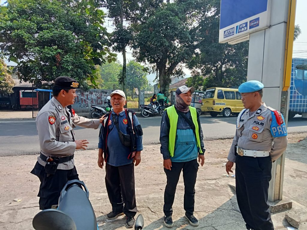 Sambangi  Petugas Satpam, Sampaikan Himbauan Kamtimbas