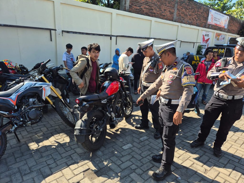 Polres Garut Kembali Razia Knalpot Tidak Sesuai Spesifikasi Teknis di Samarang