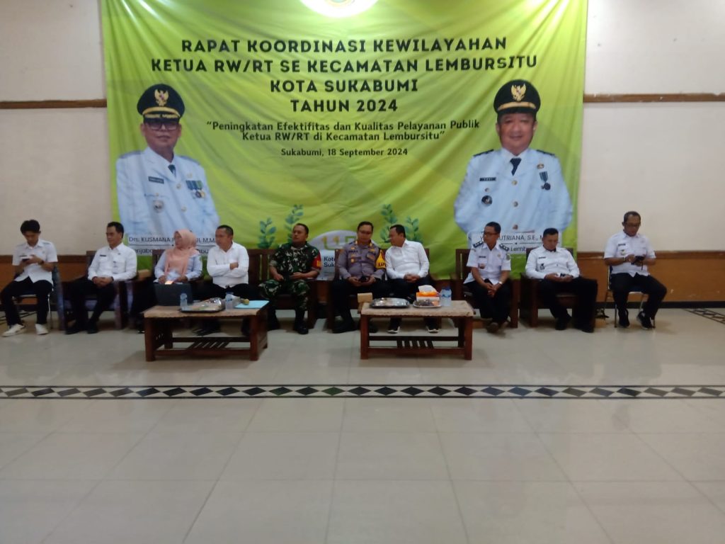 Kapolsek Lembursitu Hadiri  Kegiatan rapat koordinasi Kewilayahan ketua Rt/Rw sekecamatan Lembursitu Kota Sukabumi