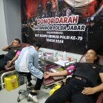 Sat Brimob Polda Jabar Laksanakan Giat Donor Darah Dalam Rangka HUT Brimob ke 79