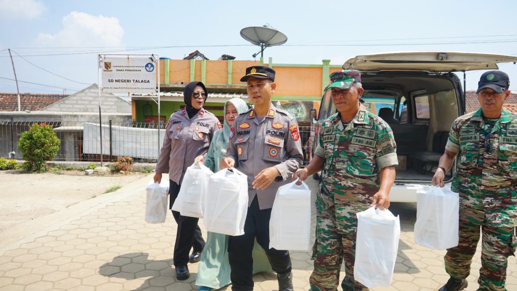 Kesekian Kalinya, Polresta Bandung dan Kodim 0624 Perkenalkan Makan Bergizi Gratis untuk Siswa SD