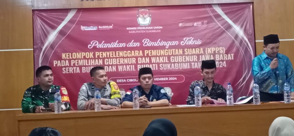 Pelantikan KPPS SeKecamatan Gunungguruh, Polsek Gunungguruh laksanakan Monitoring ciptakan situasi Kondusif