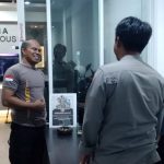 Polsek Gunungpuyuh Sambangi Satpam Sampaikan Himbauan Kamtibmas