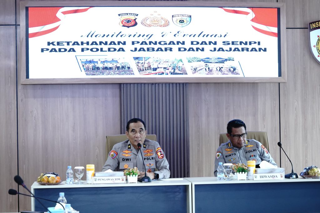 Monitoring dan Evaluasi Ketahanan Pangan serta Senjata Api pada Polda Jabar dan Jajaran oleh Tim Itwasum Polri