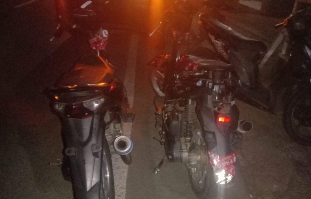 Polsek Wanaraja Gagalkan Balapan Liar di Jalan Sawah Lega, 2 Sepeda Motor Diamankan