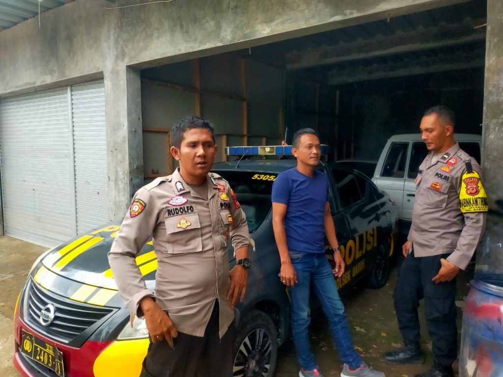 Polsek Baros Sambang warga Nangela Sampaikan Pesan Kamtibmas