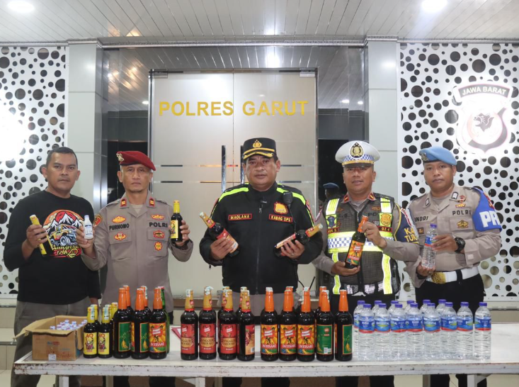 Polres Garut Kembali Amankan Ratusan Knalpot Brong Dalam KRYD