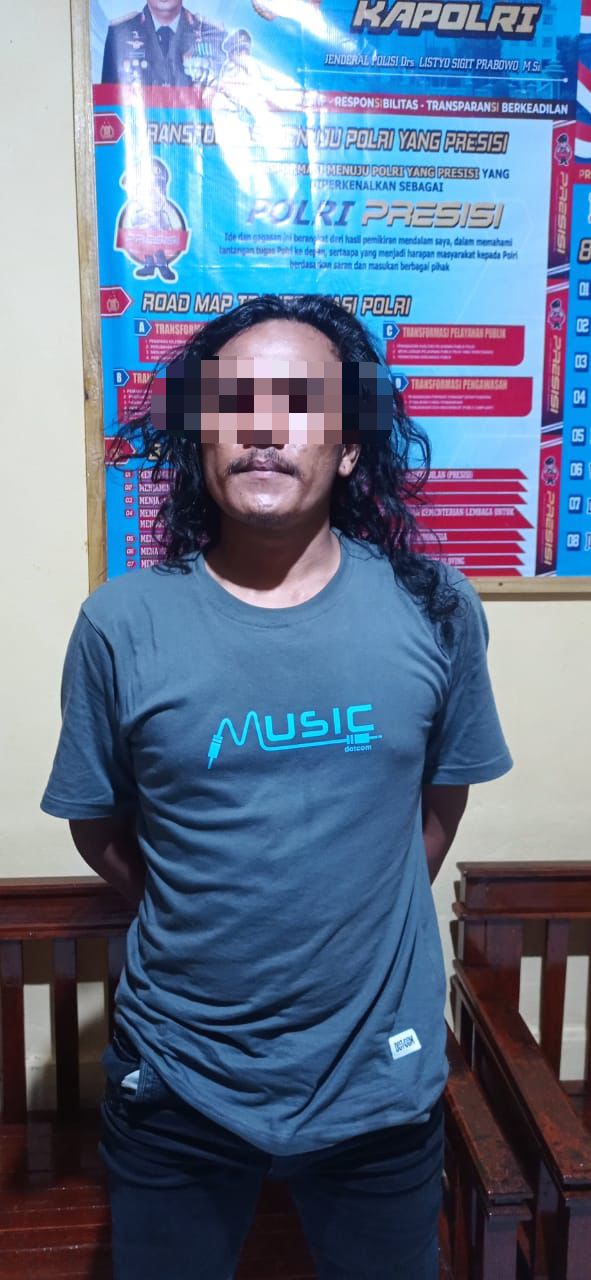 Polsek Singajaya Amankan Pria Pembawa Golok di Jalan Raya Toblong