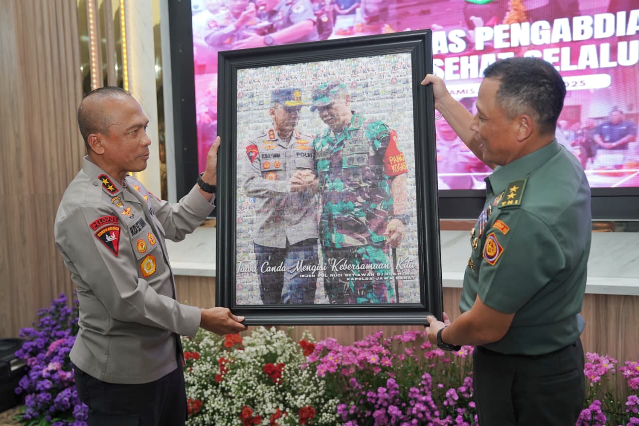 Sinergi TNI-Polri, Polda Jabar Gelar Acara Pelepasan Mayjen TNI Dadang Arif Abdurahman