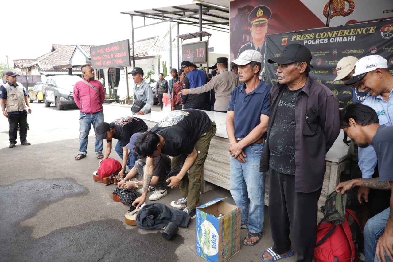Operasi Premanisme di Cimahi, Satgas Premanisme Polda Jabar Amankan 21 Orang Terduga Preman