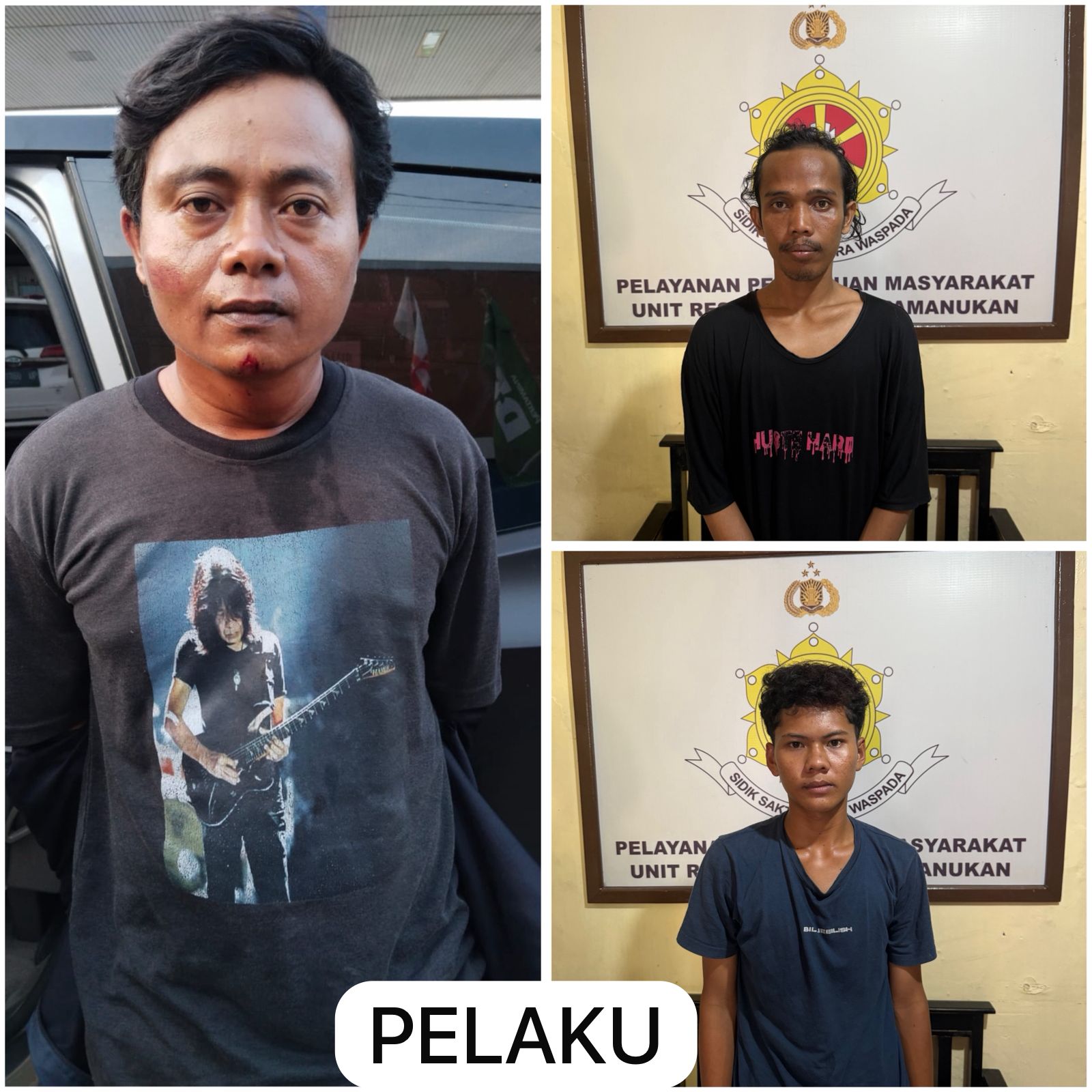 POLISI AMANKAN TIGA PELAKU PENGEROYOKAN YANG MENGAKIBATKAN KORBAN MENINGGAL DUNIA