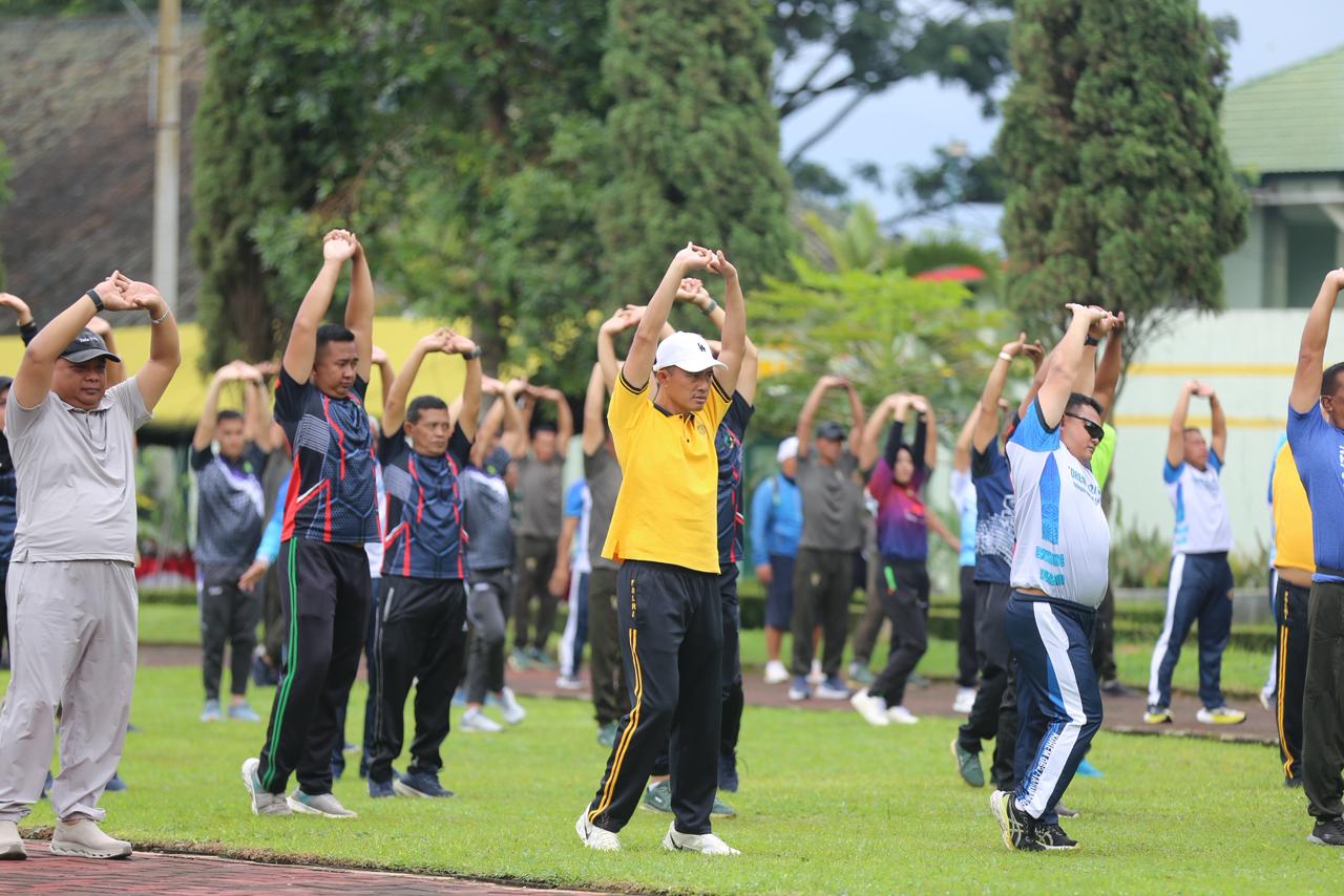 Perkuat Sinergitas TNI–Polri, Korem 062/Tn dan Polres Garut Gelar Olahraga Bersama