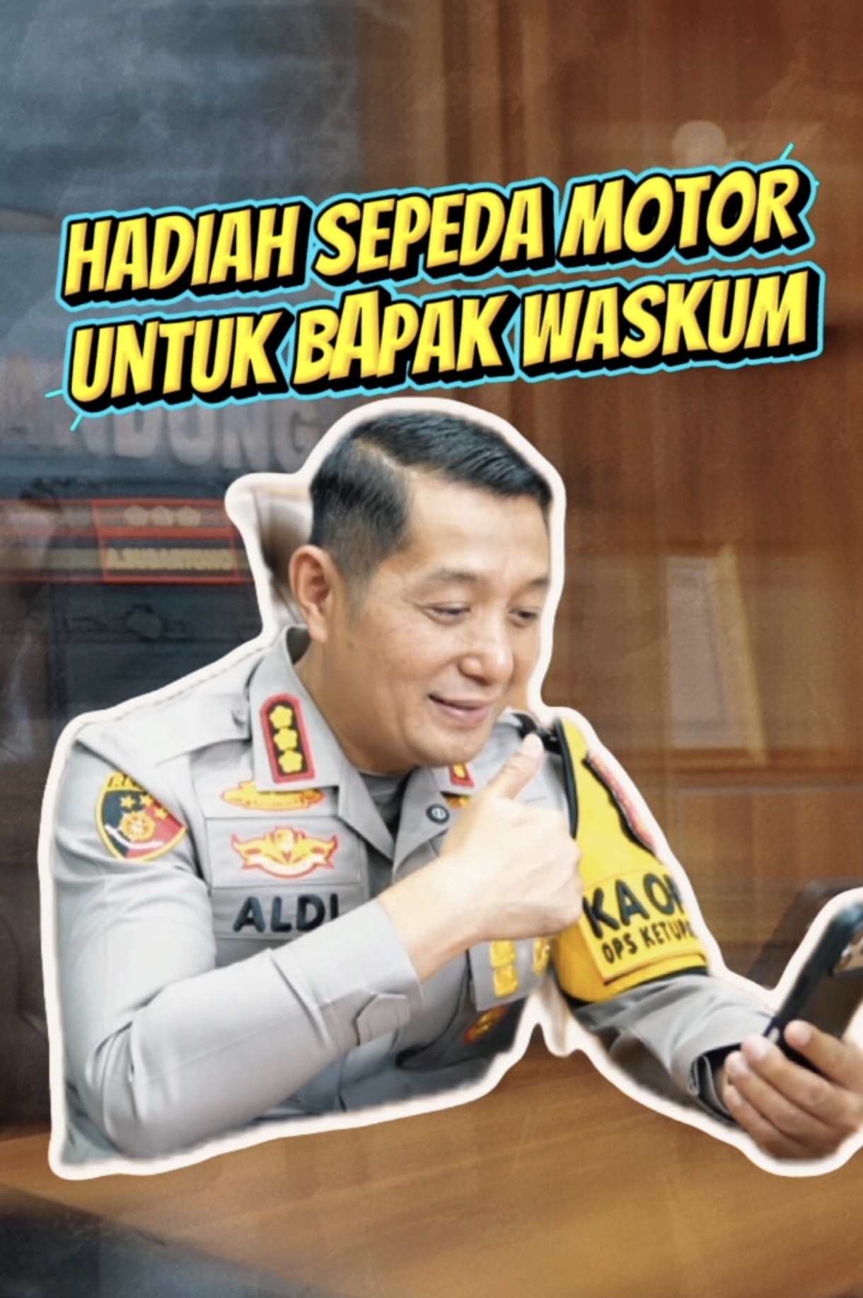 Ada Kapolres Penuhi Nazar, Berikan Sepeda Motor untuk Bapak Waskum Pemudik Berkendara Sepeda Ke Tegal