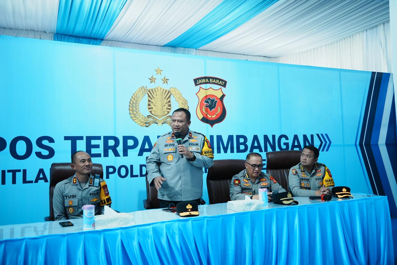 Kapolres Garut Dampingi Wakapolda Jabar Tinjau Pos Terpadu GTC Limbangan dalam Ops Ketupat Lodaya 2026