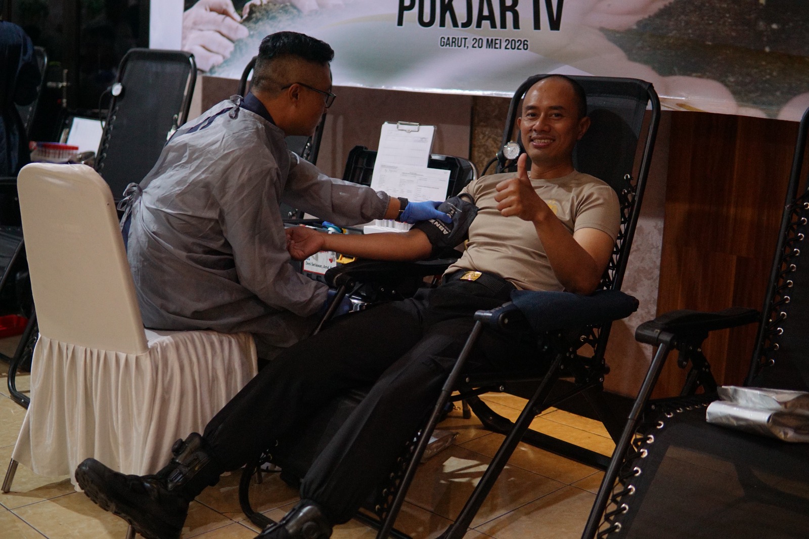 Serdik Sespimma Polri TA 2026 Bersama Polres Garut Gelar Aksi Donor Darah Kemanusiaan