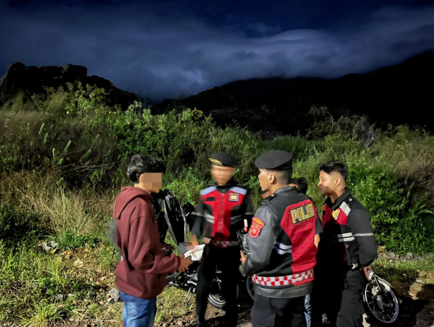 Patroli Sat Samapta Polres Garut Amankan 3 Pemuda Konsumsi Miras