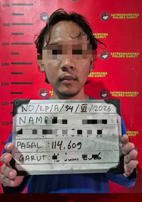 Gerobak Tahu Bulat Jadi Modus Edarkan Tembakau Sintetis, Polres Garut Amankan Pengedar dan 23 Paket Barang Bukti